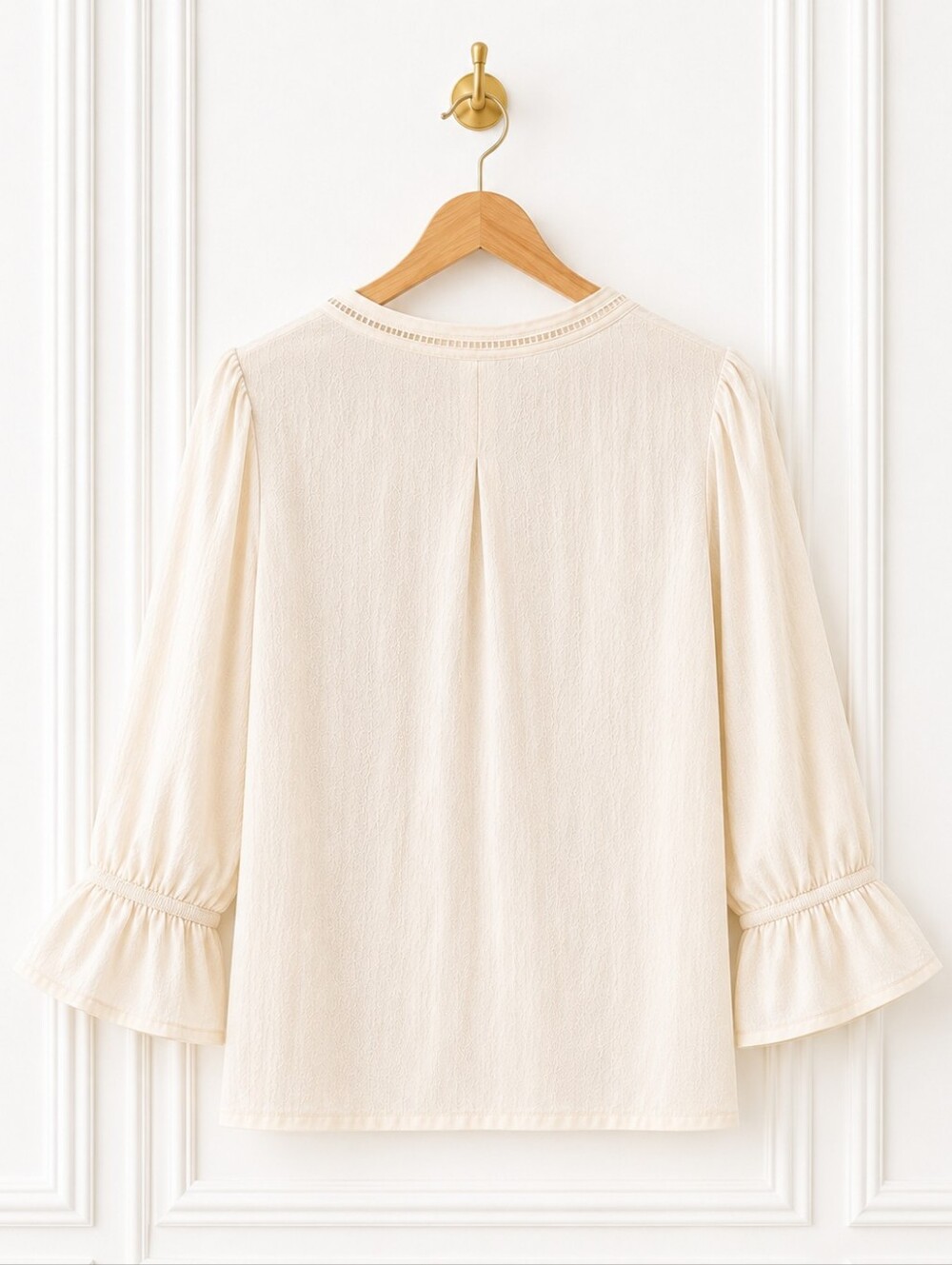 Maurices | Ivory Lace Trim Button Front Blouse Romantic Boho | Size 2X - Picture 7 of 11